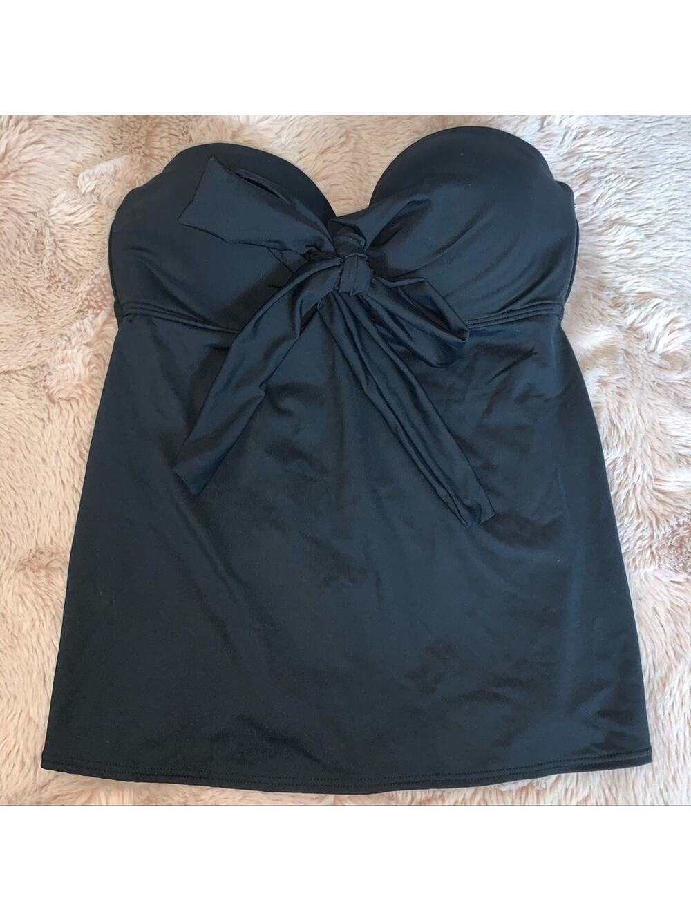 COCO Reef Black Convertible Padded Tankini Bathing Suit Top Size: 32/34C